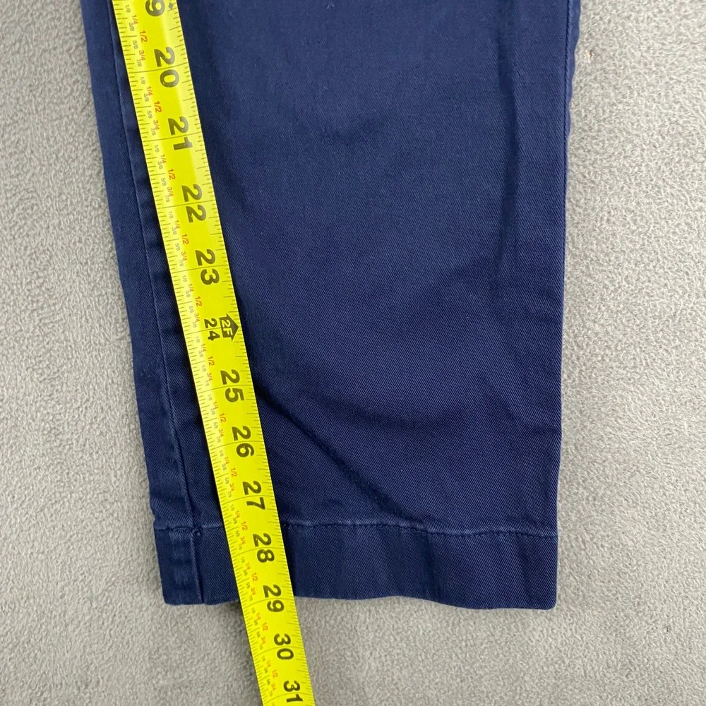J.Crew Flex Straight Fit Chino Pants Mens 29x30 Navy Blue Stretch Cotton 5349